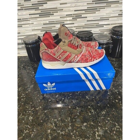 Adidas ZX 8000 Boost (Size: 13, Color: Floral/Pink/Red/Grey) - Picture 5 of 10